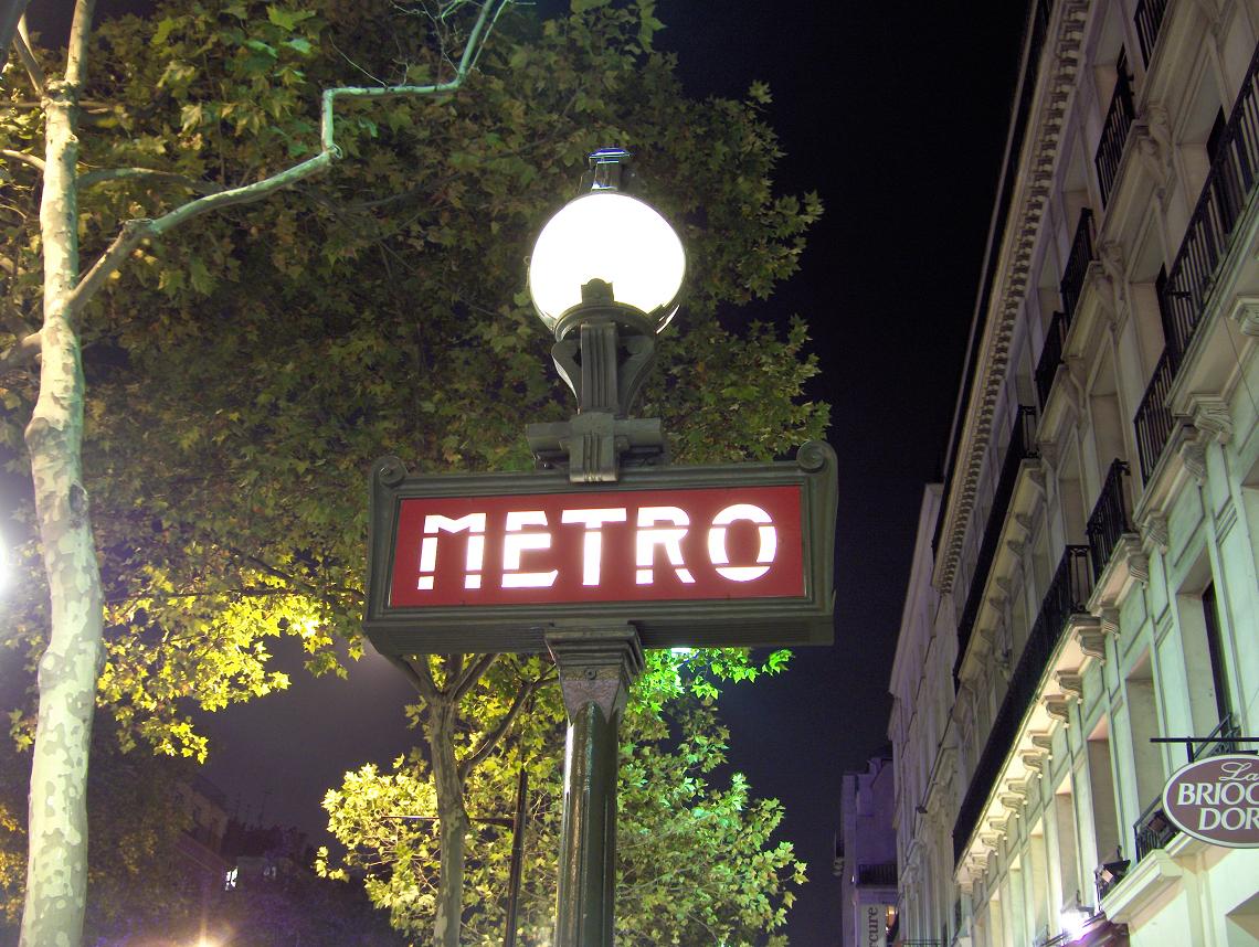 A Metro station in Paris